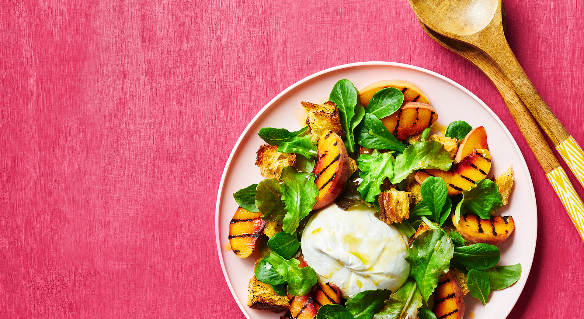 Peach and Raging Romaine Panzanella Recipe - Queen of Greens