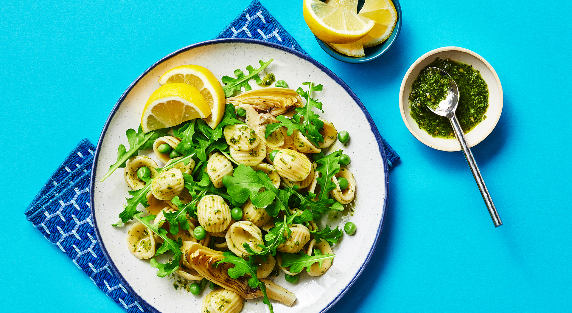 Unruly Arugula Pesto Pasta Salad Queen of Greens