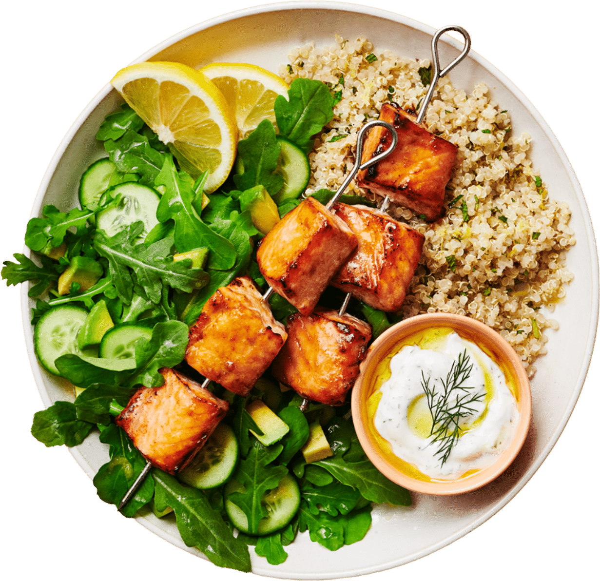 Link to Citrus Salmon Skewers with Unruly Aurgula recipe